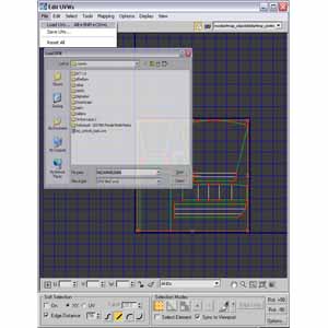 LOADING A UVW MAP IN THE EDIT WINDOW OF 3DS MAX