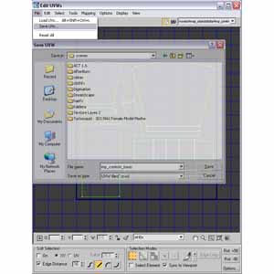 HOW TO SAVE A UVW MAP IN 3DS MAX EDIT WINDOW